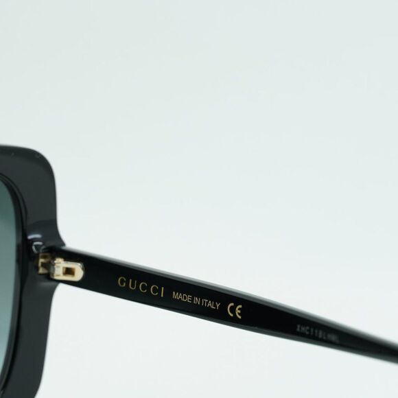 ? NEW GUCCI GG0728SA 001 SHINY BLACK GREY GRADIENT SUNGLASSES main image 4